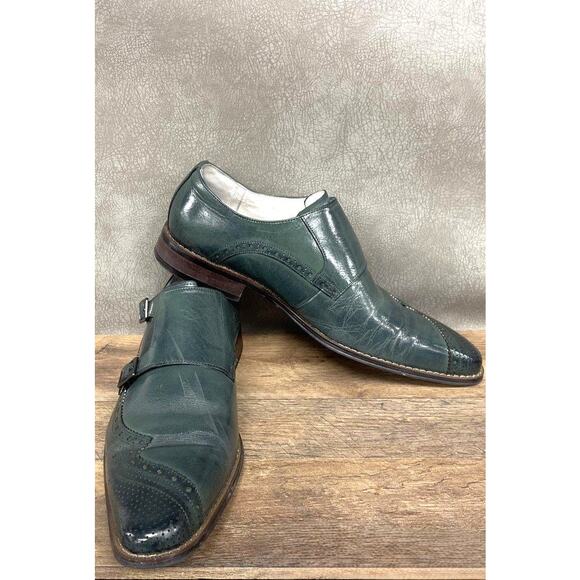 Giovanni Koleman Leather Double Monk Strap Dress Shoes 12 - Picture 1 of 7